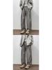 Pantaloni Eleganti a Righe Slim Fit Retrò da Uomo - Casual, Larghi, Stile High Street per Primavera e Autunno