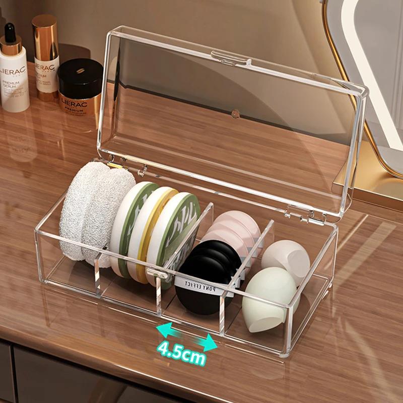 Acrylic Transparent Makeup Brush Holder, Organizer of Hair Accessories, Lipstick and Cosmetics Storage Box