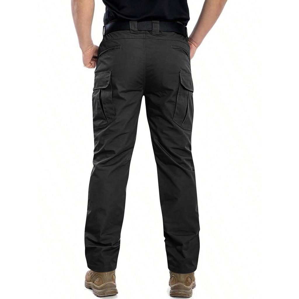 Men's Tactical Cargo Pants Outdoor Durable Work Trousers Multi Pocket Straight Leg Lightweight Breathable Fabric for Summer