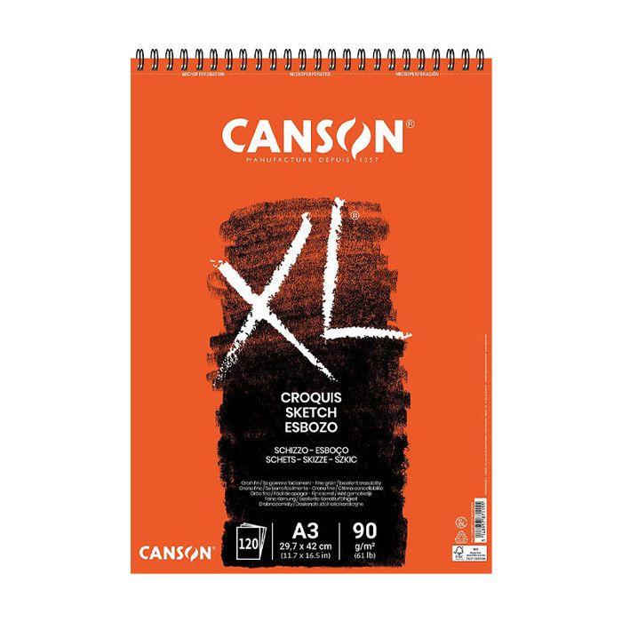 Album Spirale - CANSON - XL® A3 - 120 feuilles - 90 g - Croquis - Fabrication française