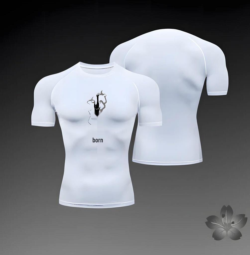 2024PRO Men's Fitness Quick-Dry Bodybuilding T-Shirt - Breathable, Tight Abdomen Shaping, Short Sleeve.