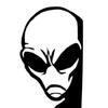 Yousheng Metal Alien Sign Peeping Around Alien Silhouette Sign Garden Decor Flip-off Alien Decoration for Outdoor Yard Tree Fence Post