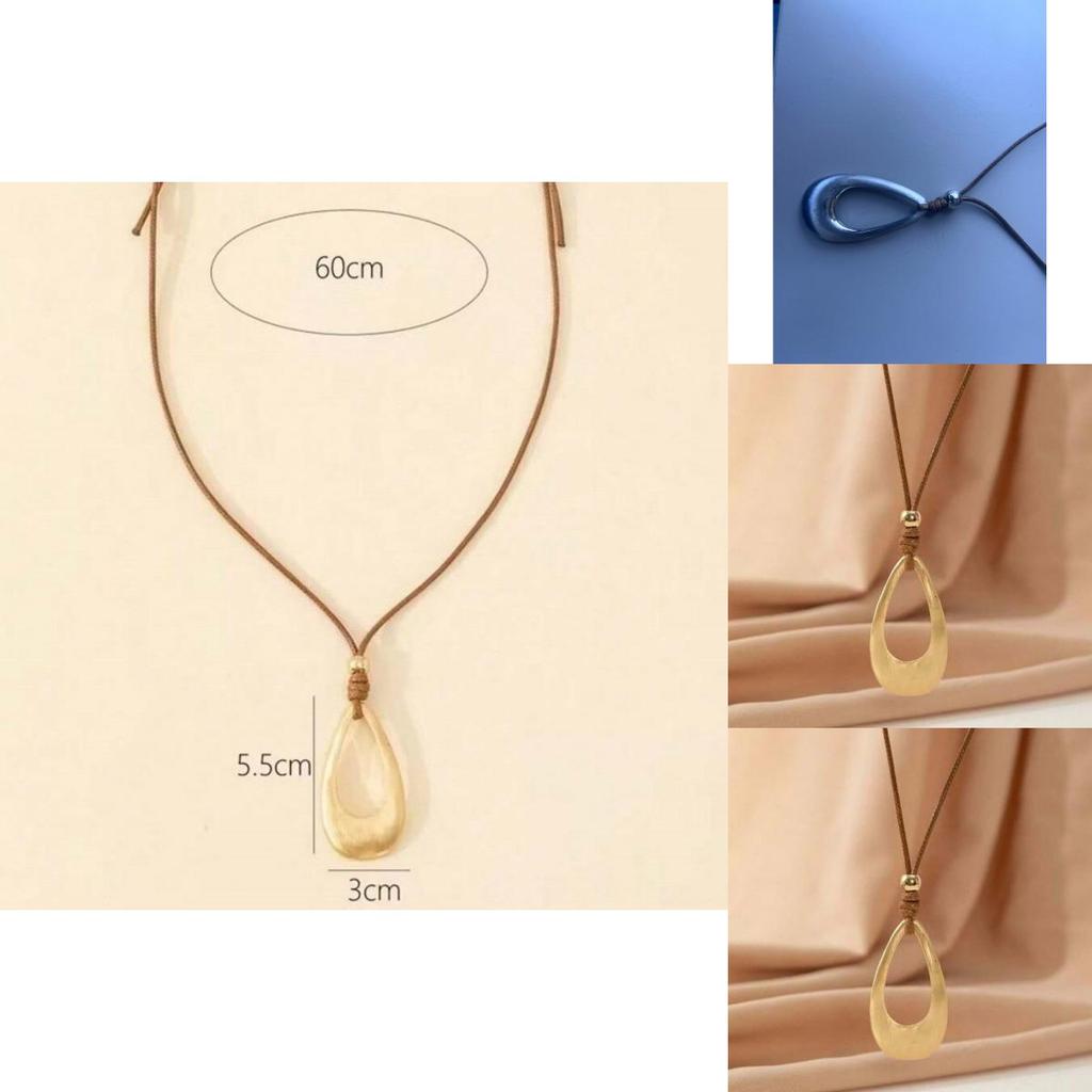 Retro Baroque Hollow Droplet Shape Necklace In Alloy With Electroplated Finish For Ladies