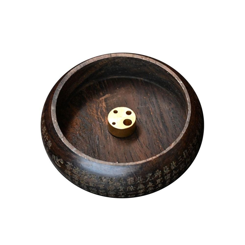 Bowl Shape Wooden Incense Holder Multicolor Rosewood Incense Holder  Aromatic Environment