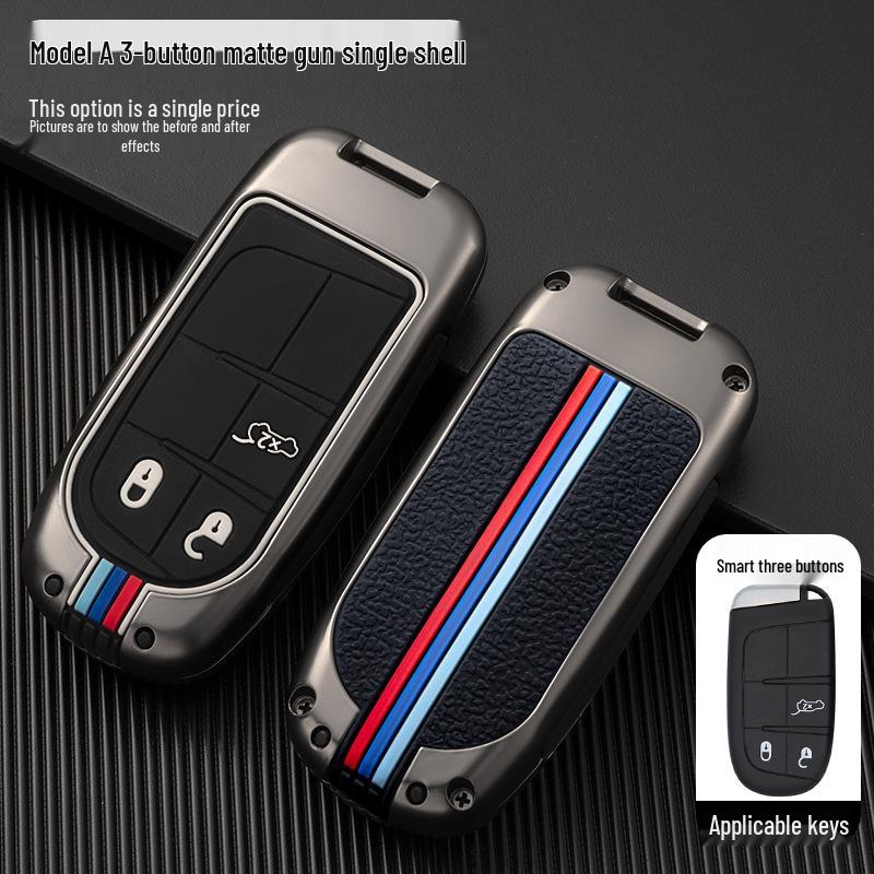 GAC Fiat Viaggio/Ottimo Car Key Case with Metal Shell and Buckle Protection