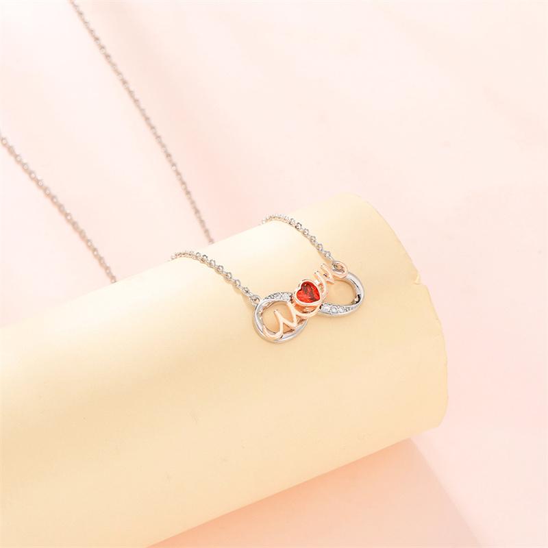 Mama Naszyjnik Serce Krzyż Prezent na Dzień Matki Naszyjnik Wisiorek