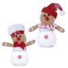 Gingerbread Plastic Candy Jars Cute Cartoon Christmas Candy Box Treat Jar Reusable Holiday Decor for Candy Cookie Goody Tea Storage