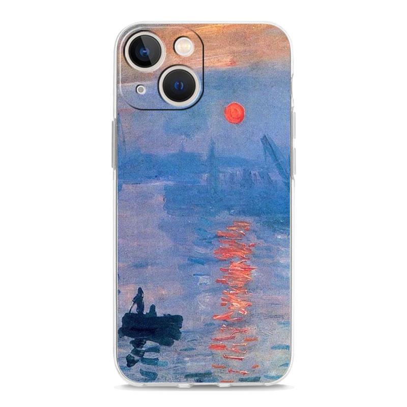 

Claude Monet Impressionism Painter Phone Case For iPhone 15 14 13 12 11 Pro Max XS X XR SE 7 8 Plus Clear Lens Protect Cover iPhone 15 Plus