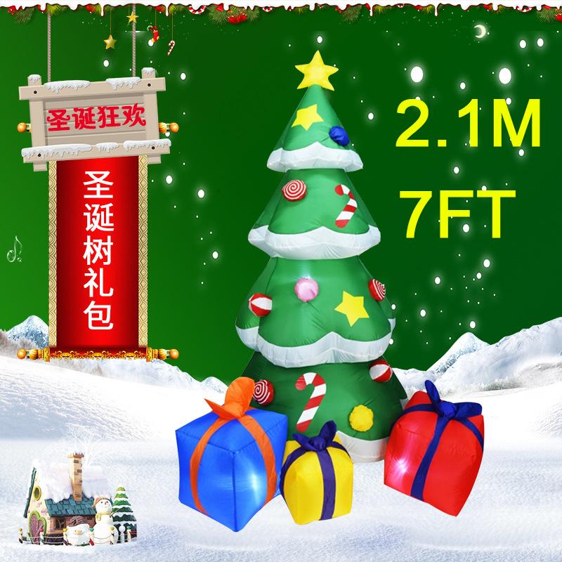 Christmas Inflatable Style Decoration Built-in LED Lights Inflatable Model Outdoor Ornament Xmas Party New Year Garden Decor