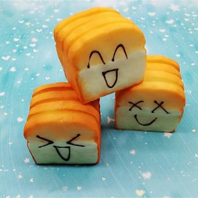 Soft Toast PU Multi-layer Bread Mobile Phone Holder Decompression Toys Gifts Shelves Hand Cut