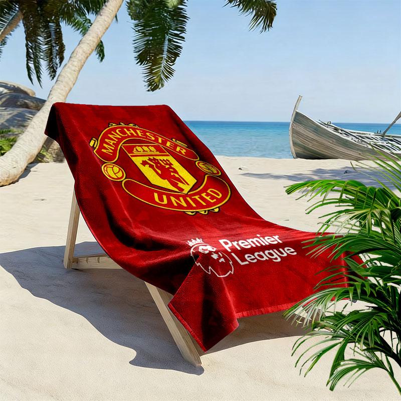 Telo Mare Raw MUFC Passion Print, Telo Grande Morbido Asciugatura Rapida per Spiaggia Campeggio Nuoto