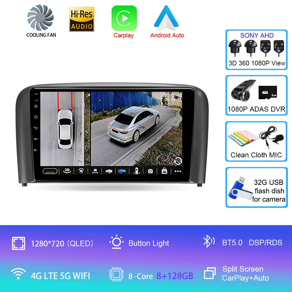 Car Radio Android 14For Volvo S80 1998 1999 2000 2001 2002 2003 2004 2005 2006 Navigation GPS Multimedia Player Stereo Carplay