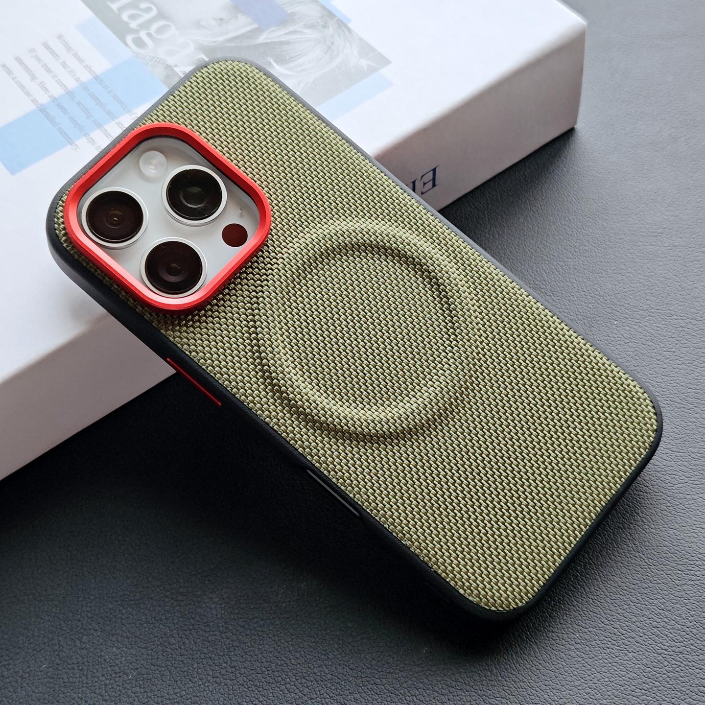 

For iPhone 17 16 Promax 15 Pro Case PU Leather Magnetic Wireless Charging Protective Back Cover Case CMDKNPCX iPhone 15