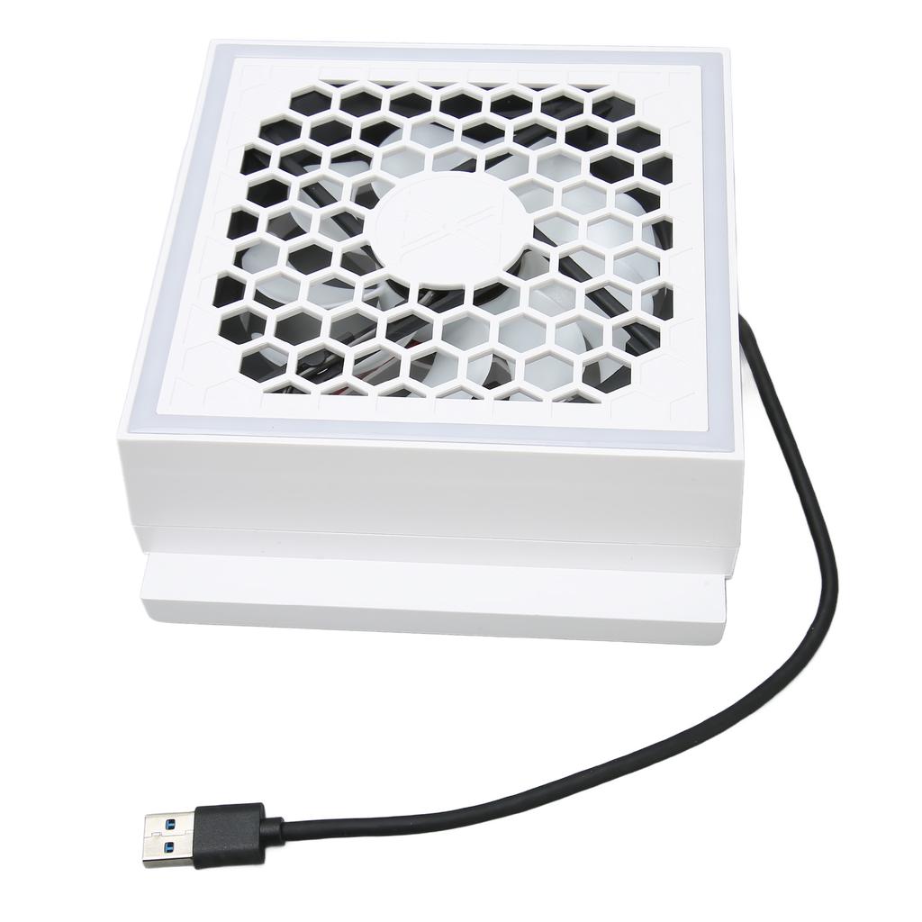 Game Console Cooling Fan Professional Efficient Low Noise Cooler Fan with Colorful Light Strip for Xbox Series S