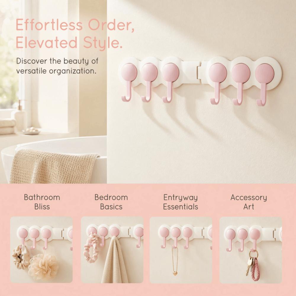 Wall Mounted Wall Hooks Self Adhesive Punch-free Hanger Rotating Corner Hook Bedroom