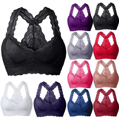Nikitas Nuevas Mujeres Más Tamaño V Cuello Ropa Interior Lencería Sexy Chaleco Crop Wire Free Bra S-3XL