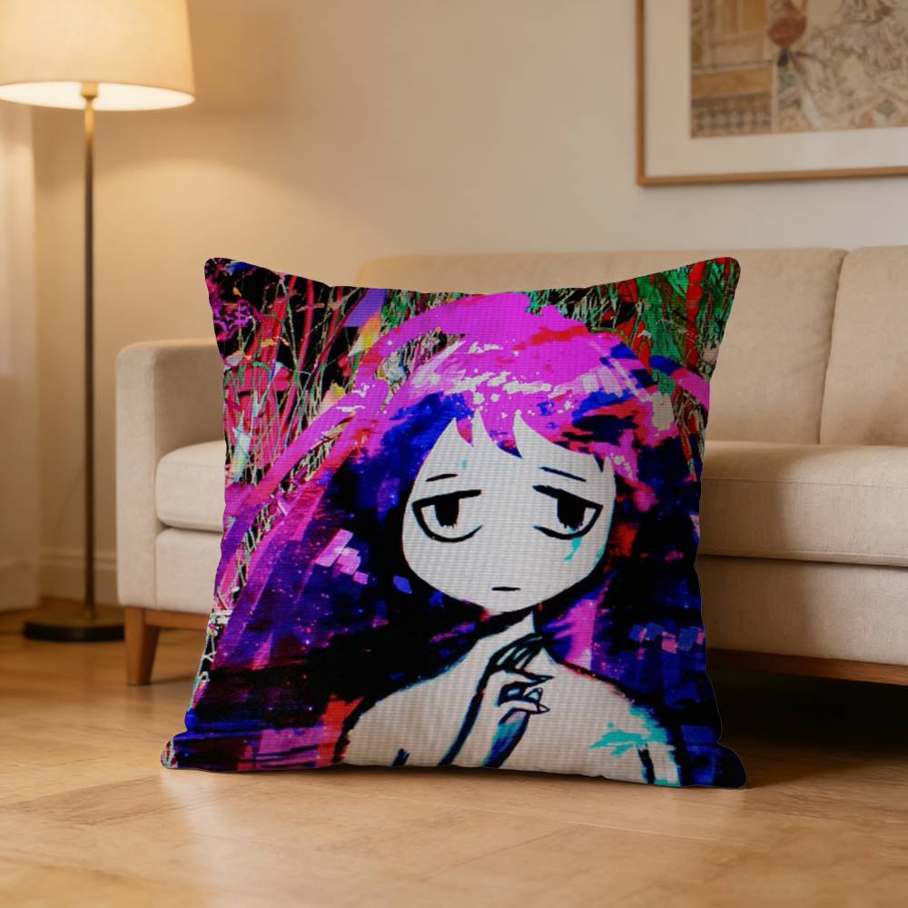 Sewerslvt Schizofrenia Pillow Case Pattern Printed Pillowcase For Living Room Sofa Cushion Cover 30X30cm