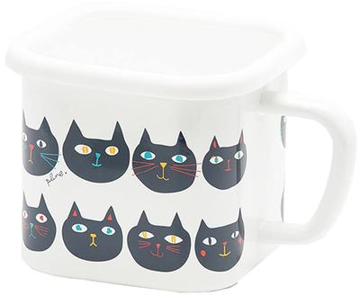 Toyoho Plune "Prune" Multi-Quadrat-Topf, 1450ml, Mimikokomomo, Emaille, YJ-818