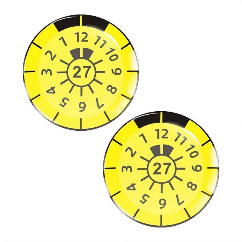 

2pc 3D Gel Domed Inspection Stickers German Car Plate Decals Weatherproof PVC Easy Designs Vehicle Sticker for Travel