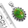 925 Sterling Silver Pendant Women Gemstone Handmade Jewelry Halloween Gift Blue Green Purple Copper Turquoise Pearl Lapis Mother Of Pearl Costume