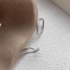 S999 Sterling Silver Frosted Mobius Strip Couple Rings - Luxury Minimalist Wedding Bands