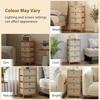 Chest of Drawers, 4 Fabric Drawers Narrow Dresser with Bamboo Frame, Cream White