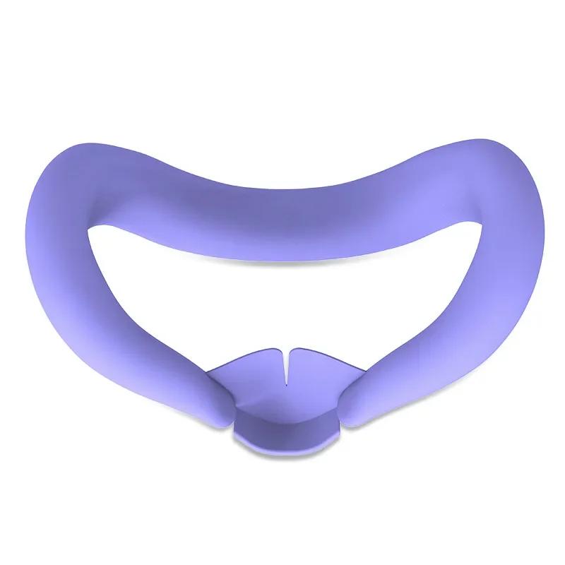 Silicone VR Face Mask Lightproof Mask Face Cushion Sweatproof Face Cover Pad Washable Replacement for Meta Quest 3 Accessories