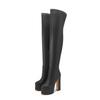 Elastic Women's Over the High Knee Boots Platform Sexy Winter Thigh High Boot Pink Black Green Red  Long Party Shoes Ladies