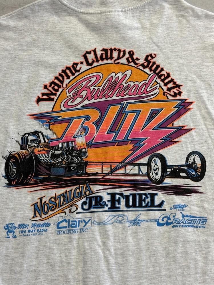 Vintage Drag Racing T-shirt Bullhead Blitz Nostalgia Jr Fuel Unisex T-Shirt S