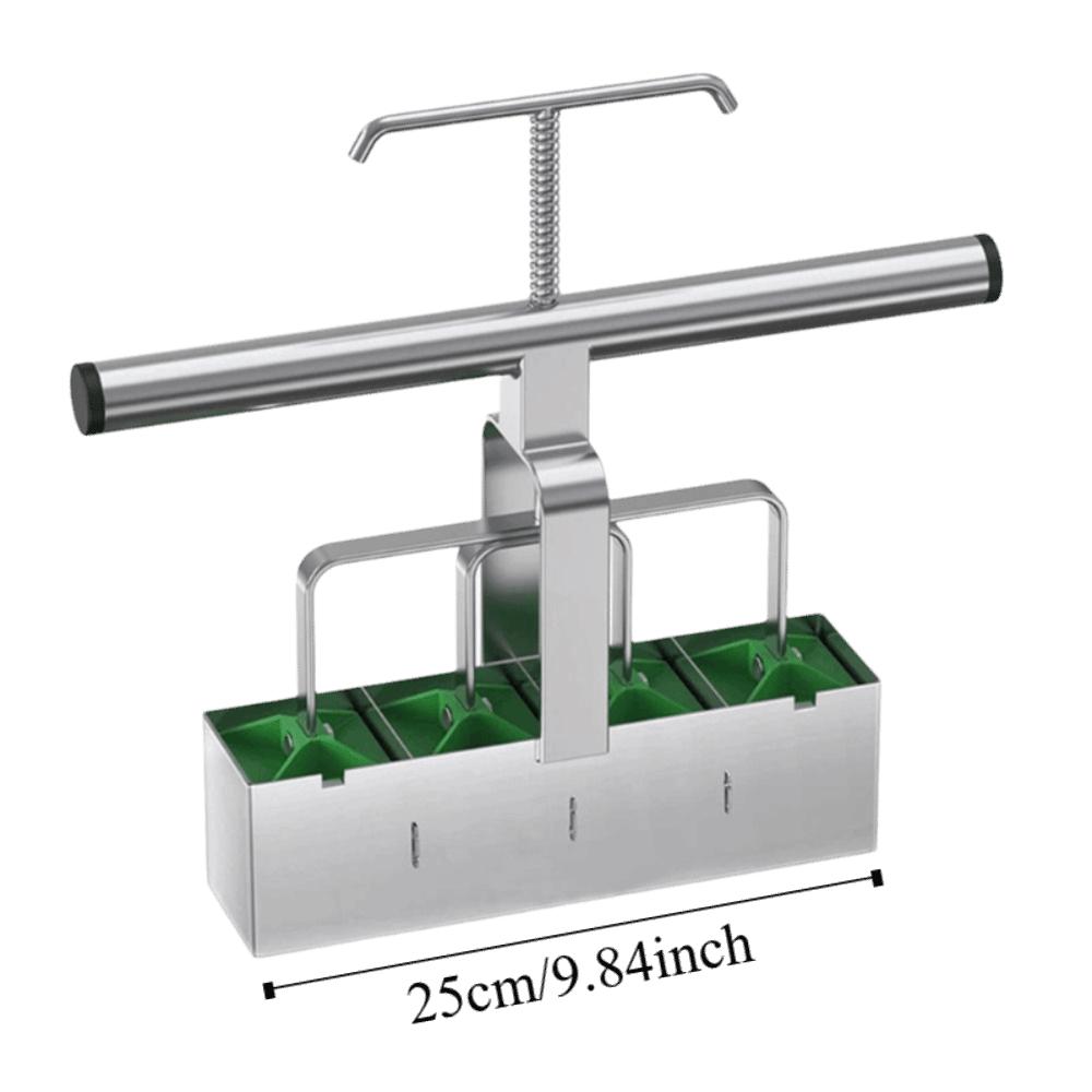 Robustní půdní blokovač Praktické zahradní blokovací nástroje 4-článkový výrobník půdních bloků Venkovní rostliny
