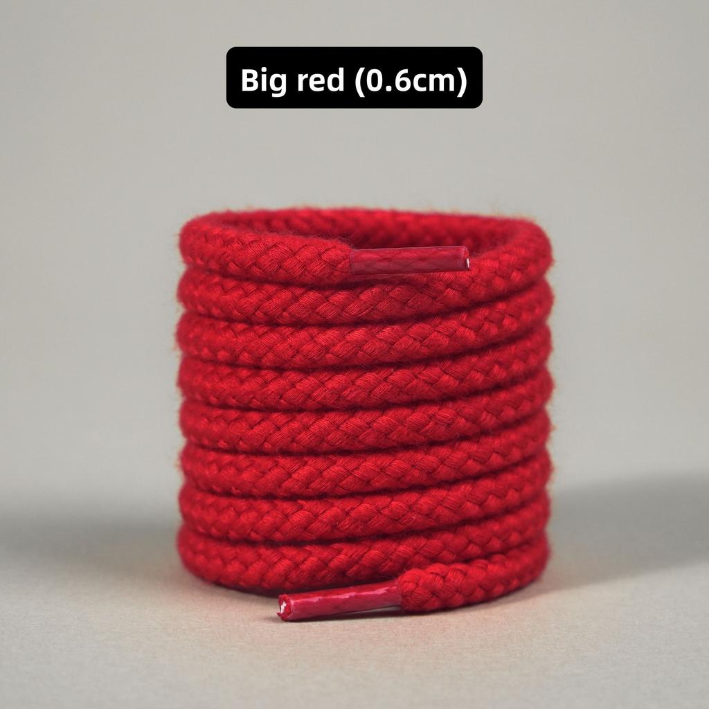1 Pair Hemp Rope Shoelaces Color Matching Casual Shoes Sports Shoes Canvas Shoes Round Shoelace