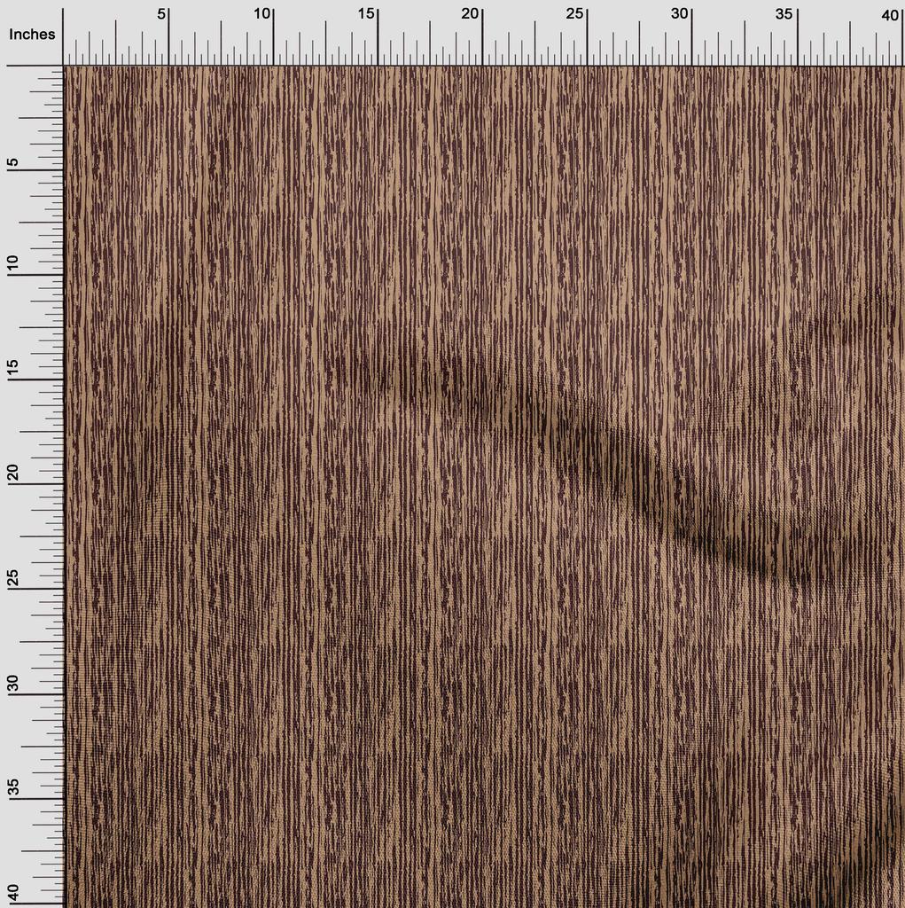oneOone Baumwoll-Flex Schokoladenbrauner Stoff Abstrakter Streifen DIY Kleidung Quiltstoff Druckstoff Meterware 40 Zoll