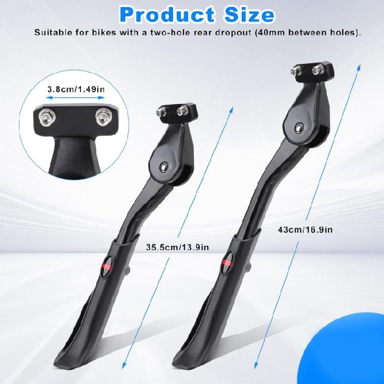 Adjustable Bicycles Kickstand Stand Side Rear Parking Rack Aluminum Alloy Road Bike Kickstand Parking Stand Enduring