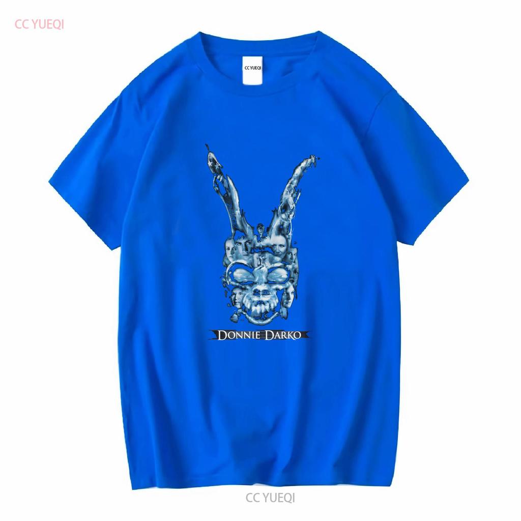 Vintage Donnie Darko Movie T Shirt Bunnysuit Mask Vintage Washed Stretched Stylish Homme Streetwear Graphic Soft Fashion