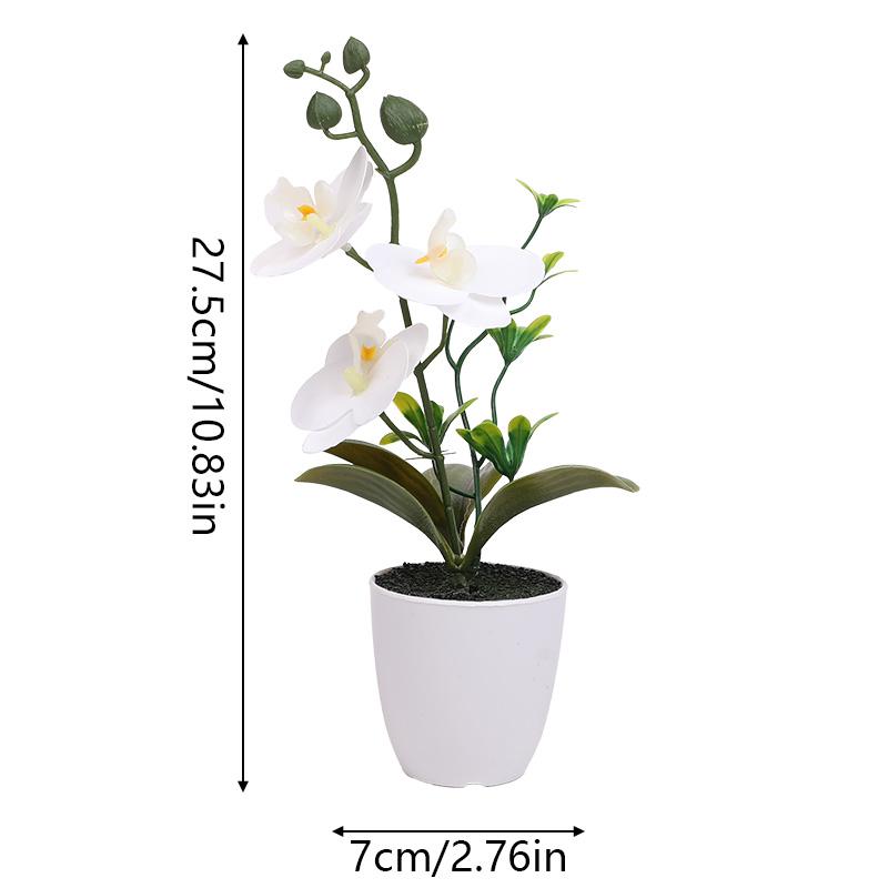 Bonsai Artificial Butterfly Orchid Silk Flower Potted Fake Plants For Home Garden Decoration Office Room Table Ornaments Wedding