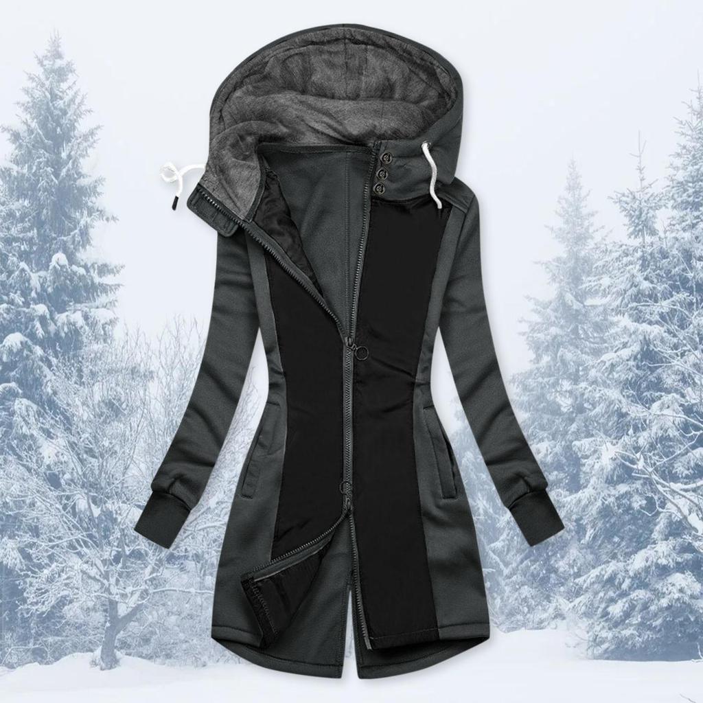 European & American Autumn/Winter Women's Hooded Fleece Sweatshirt Coat