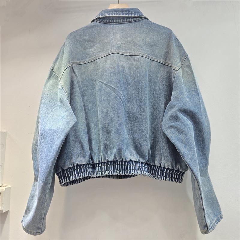 Women's Niche Tassel Denim Jacket with Rhinestones - Spring/Autumn Loose Fit (2026)