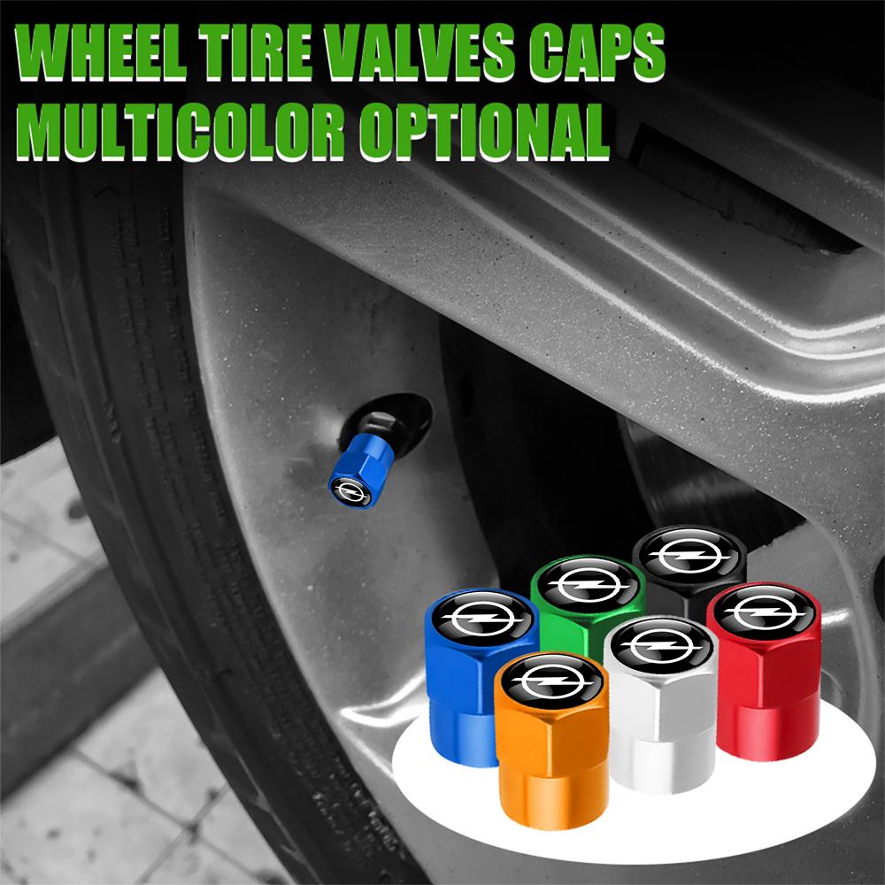 4Pcs For Opel OPC Astra Vectra Corsa Zafira Insignia Mokka Car Wheel Valve Caps Stem Case Tire Valve Cap Cover Auto Accessories RL3