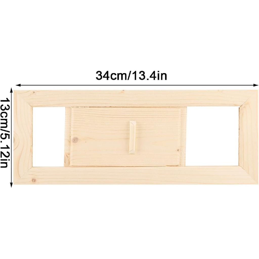 Mumusuki Sauna Gable Vent Kit Wooden Rectangle Room Air Vent Sauna Grille Ventilation Louvers Steam Room Sauna Accessory for Sauna Room
