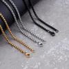 Square Pearl Stainless Steel Titanium Necklace for Men and Women