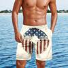 Men's Independence Day Print Casual Fashion Shorts Men's Printed Loose Breathable Shorts