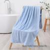 Oversized Coral Fleece Plaid Bath Towel - Absorbent & Quick-Drying for Home Use