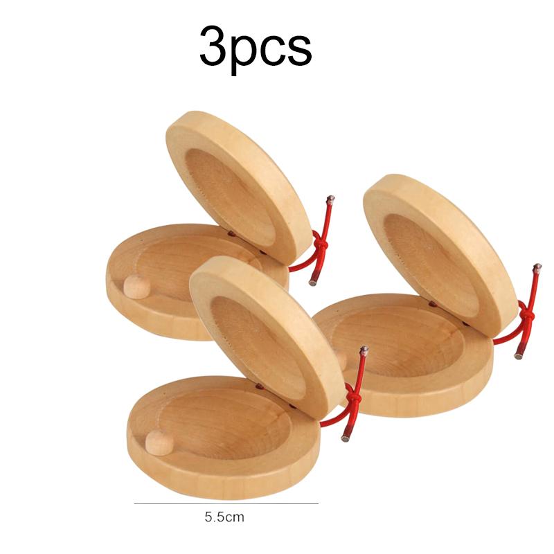 1/3pcs Orff Instruments Wooden Music Castanets Festival Party Entertainment Props Percussion Instrument Rhythm Cultivation TMZ