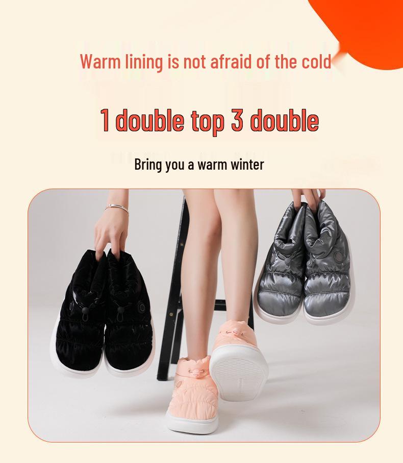 Unisex Smart Heated Snow Boots with USB Charging and Three-Level Temperature Control