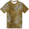 T-shirt décontracté à manches courtes pour homme avec imprimé léopard