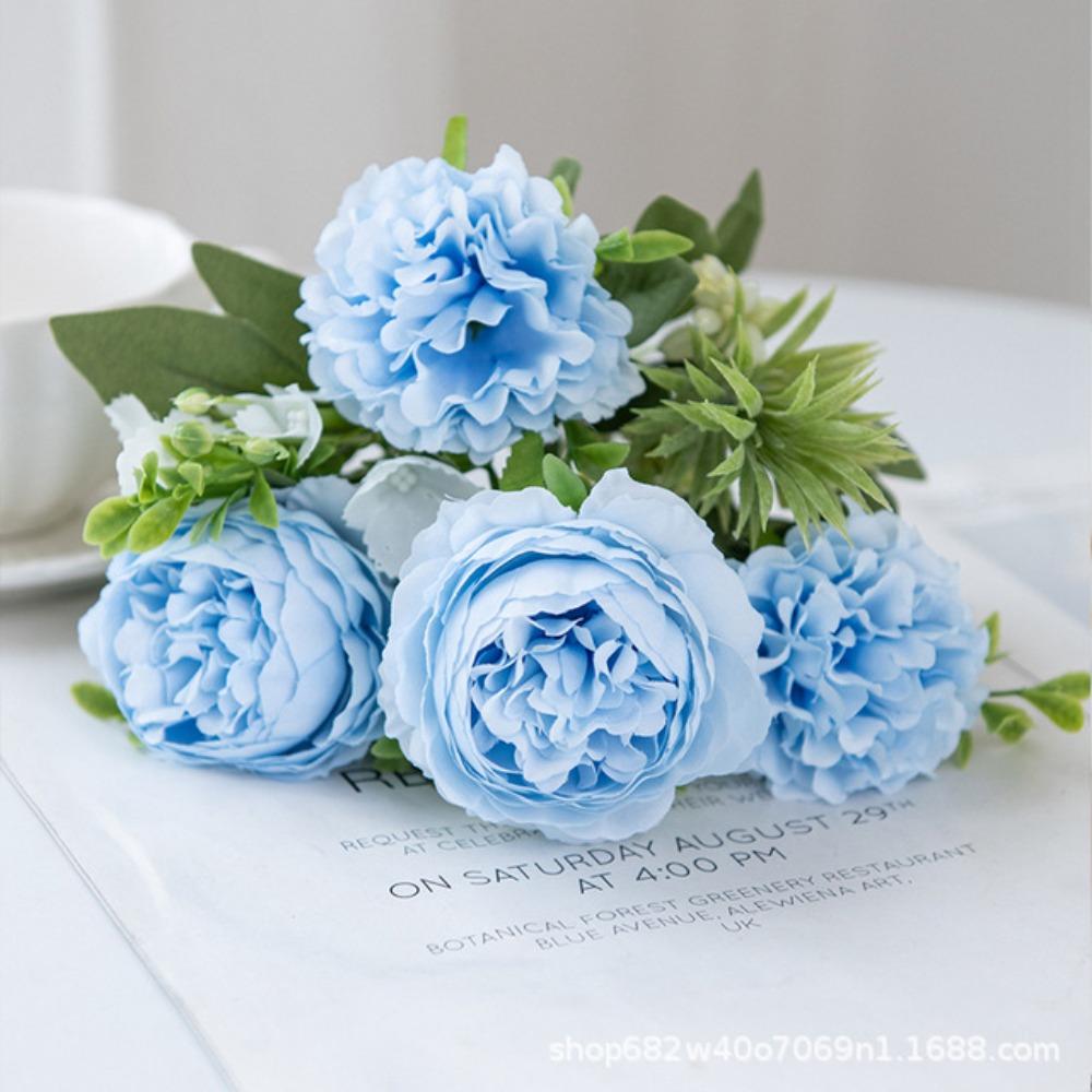 Landscape Artificial Peony Flower Colorful Bridal Bouquet Fashion Simulated Flowers  Home Decor