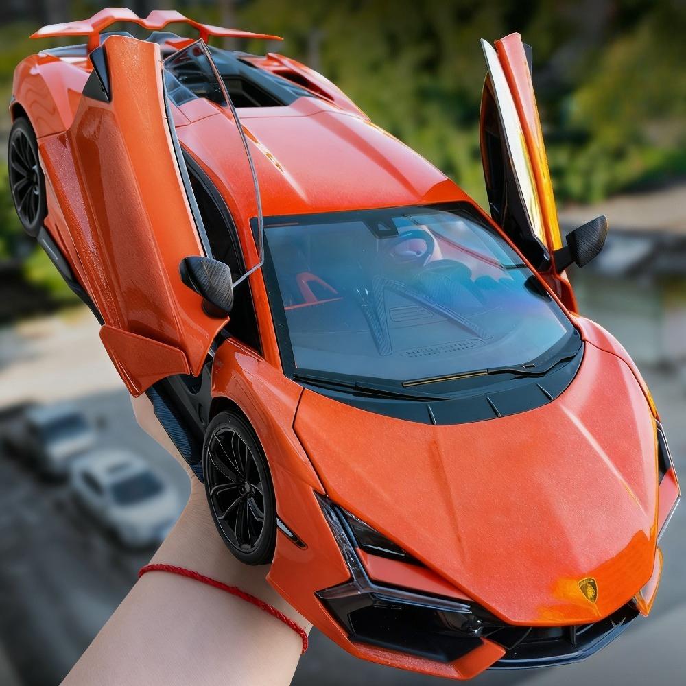 Linyi Toy Car Light 1:18 Lambor Revuelto Svj63 Model Toys Diecast Alloy Sports Car Doors Opened With Sound Miniature Vehices Kid Festival Gift