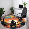 Tappeto Rotondo Tramonto Moto Ufficio, Tappetino Adatto Per Ufficio, Sotto Sedie Ufficio Camera da Letto Soggiorno Decorazione Casa, Decorazione Stanza