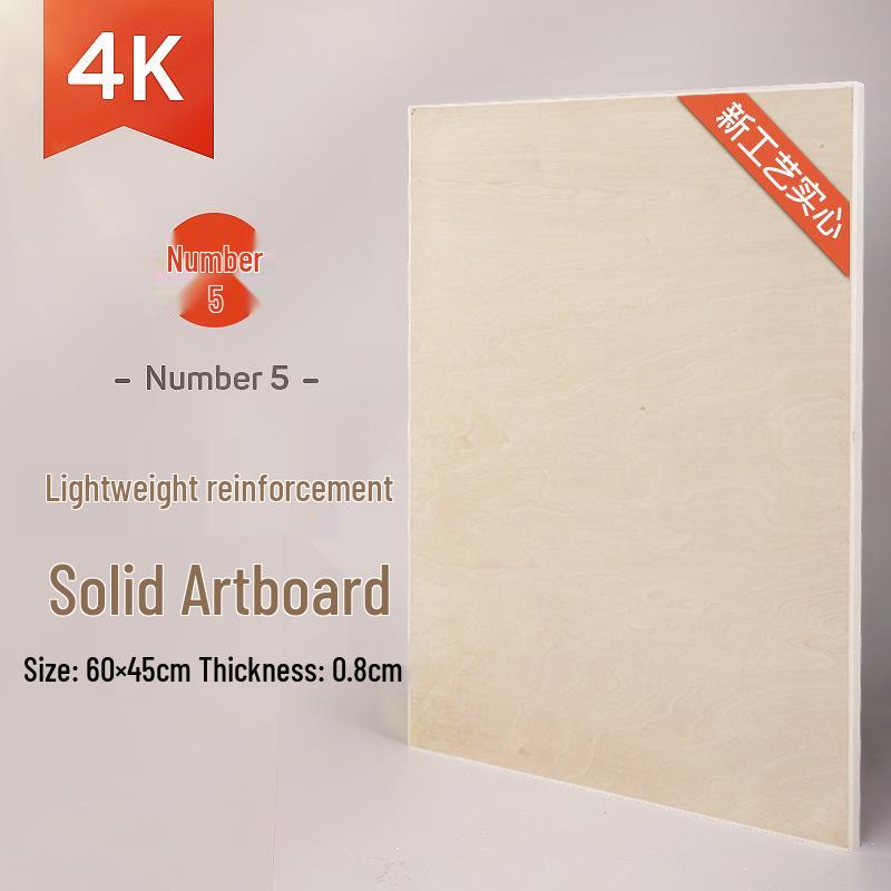 8K4 Sketch Drawing Board with Wooden Handle and Solid Mahogany Edge - Ideal for Quick Sketches and Studio Art.