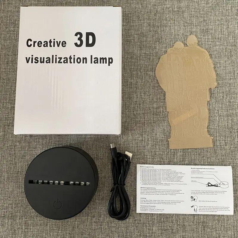 Светильник Роналду и Месси футболист 3d-лампа ночник Ronaldo Messi акрил 19,8 см